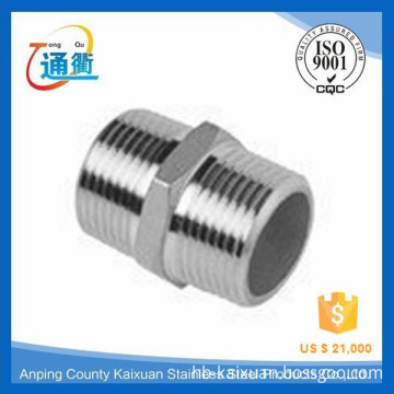 casting technique stainless steel double nipple fitting with china supplier